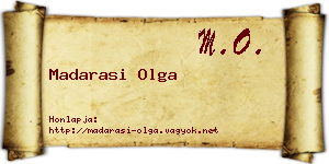 Madarasi Olga névjegykártya