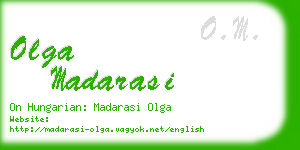 olga madarasi business card